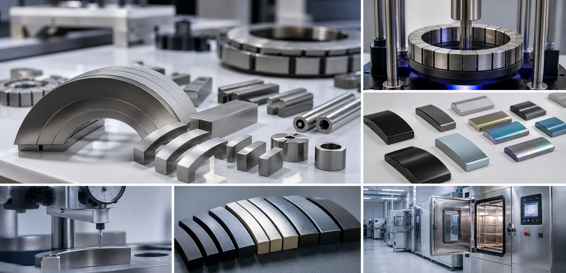 Precision magnet coating, magnetization, inspection, and reliability validation